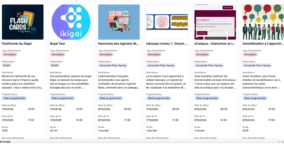 Catalogue de formation airtable